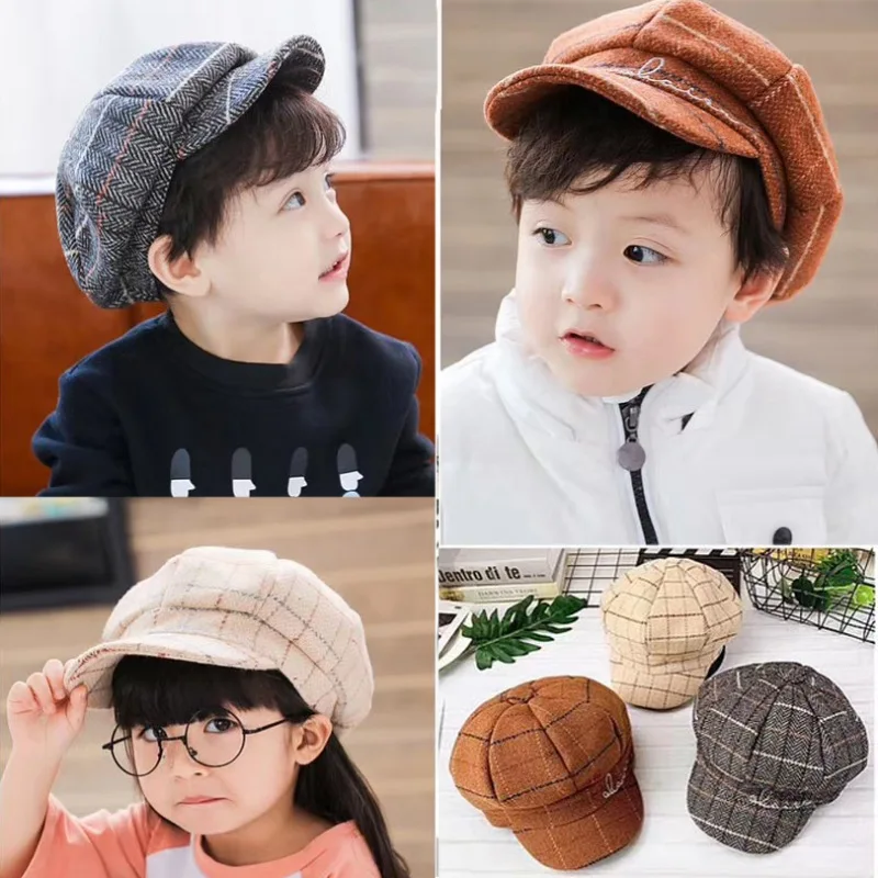 Baby Beret Cap Sun Hat for 2-6T Toddler Boys Girls Outdoor Retro Cotton Baseball Caps Plaid Embroidery Letters Casquette 
Baby Beret Cap Sun Hat for 2-6T Toddler Boys Girls Outdoor Retro Cotton Baseball Caps Plaid Embroidery Letters Casquette