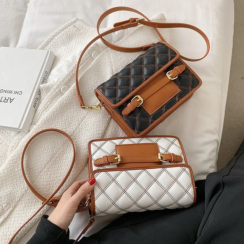 Lingge Texture Ladies Bag 2021 New PU Fashion Small Square Bag Korean Version of Simple Belt Buckle Single Shoulder Diagonal Bag
Lingge Texture Ladies Bag 2021 New PU Fashion Small Square Bag Korean Version of Simple Belt Buckle Single Shoulder Diagonal Bag
