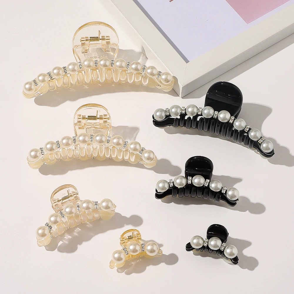 Sweet Pearl Hair Clips For Women Girls Hair Claw Clamp Chic Barrettes Claw Crab Hairpins Styling 2021 Fashion Hair Accessories 
Sweet Pearl Hair Clips For Women Girls Hair Claw Clamp Chic Barrettes Claw Crab Hairpins Styling 2021 Fashion Hair Accessories