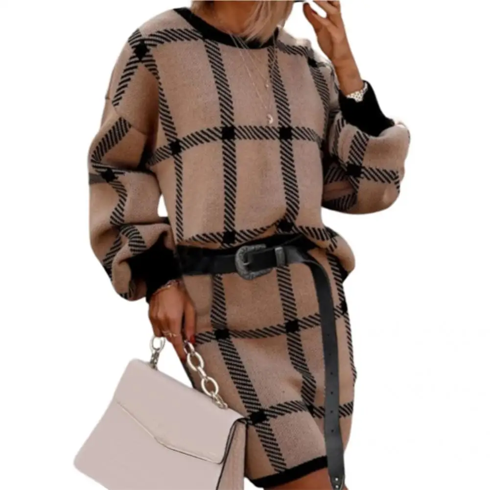Women Skirt Set Knitted Streetwear Mid Waist Crew Neck Blouse Above Knee Length Skirt Sweater Skirt for Office
Women Skirt Set Knitted Streetwear Mid Waist Crew Neck Blouse Above Knee Length Skirt Sweater Skirt for Office