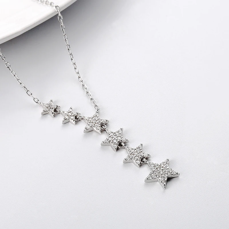 Fashionable pure silver star pendant necklace Korean version light luxury 7 body full sky star female gift accessories3
Fashionable pure silver star pendant necklace Korean version light luxury 7 body full sky star female gift accessories3