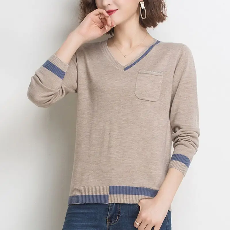 Pullover Sweater Fashion Women Autumn Casual Temperament Loose All-Match Sweater Ladies Long Sleeve Knitwear Top TT0050
Pullover Sweater Fashion Women Autumn Casual Temperament Loose All-Match Sweater Ladies Long Sleeve Knitwear Top TT0050