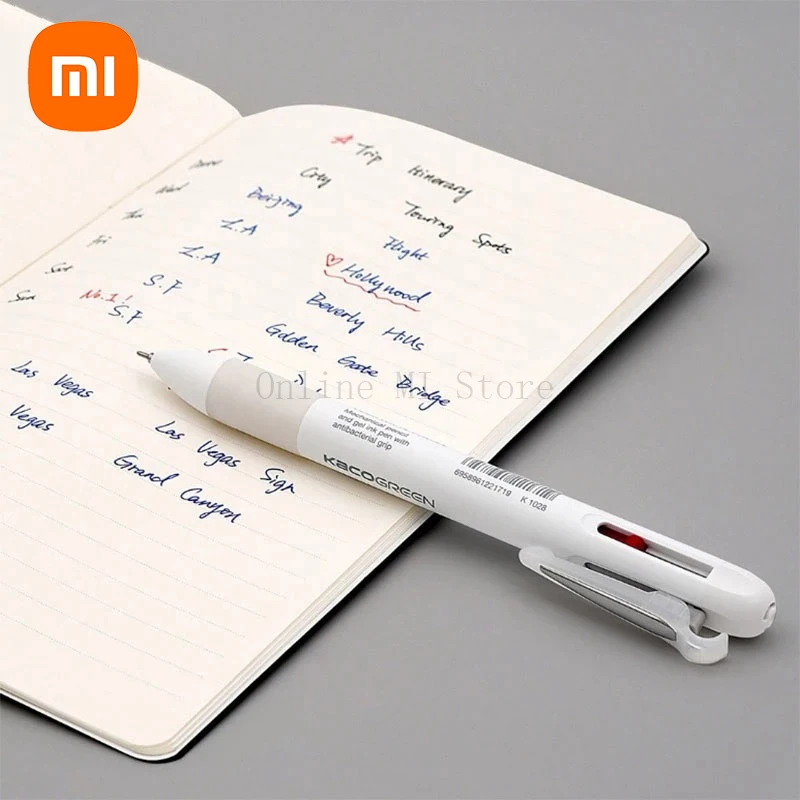Ручка Xiaomi KACO 4 в 1 многофункциональная 0 5 мм черная синяя красная сменная гелевая