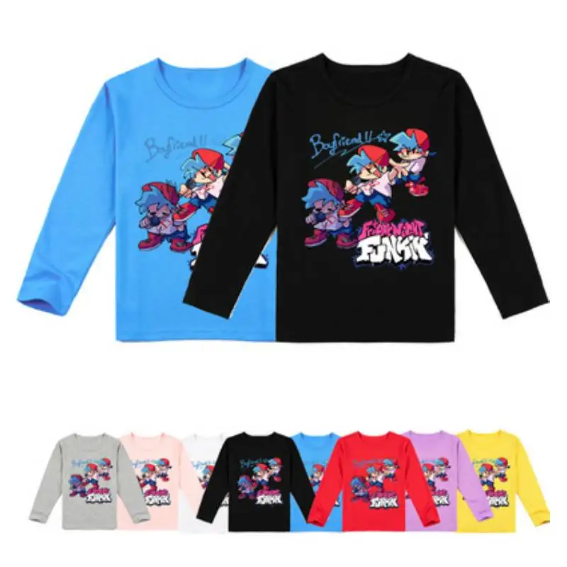 Anime Friday Night Funkin TShirt Teenage Boys Long Sleeves Tops Kids Fashion Casual Shirts Children Clothing Girls Fall Clothes
Anime Friday Night Funkin TShirt Teenage Boys Long Sleeves Tops Kids Fashion Casual Shirts Children Clothing Girls Fall Clothes