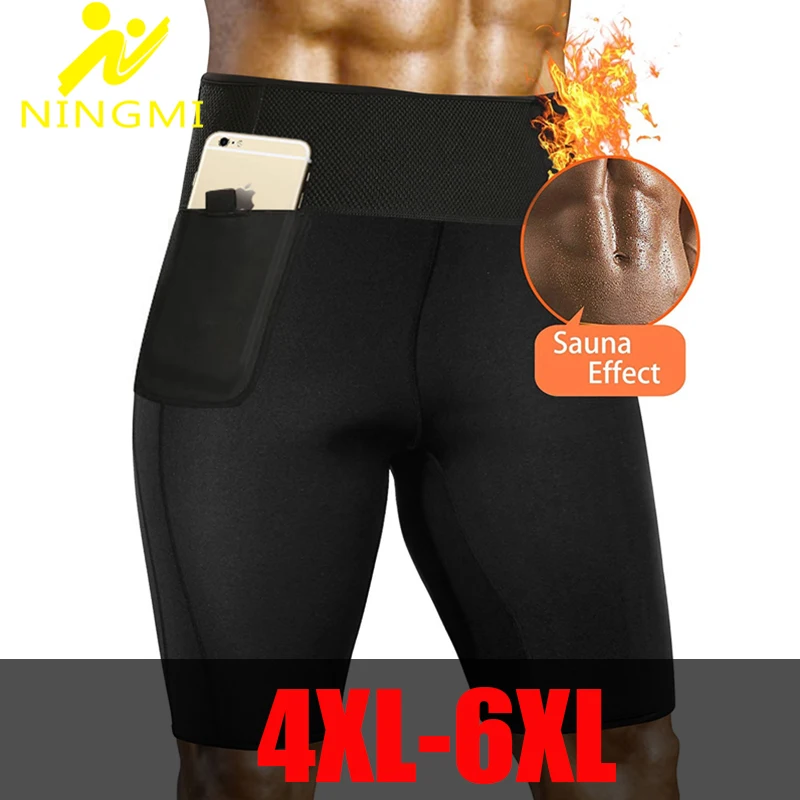 NINGMI 4XL 6XL неопреновый формирователь тела мужские спортивные Леггинсы короткие