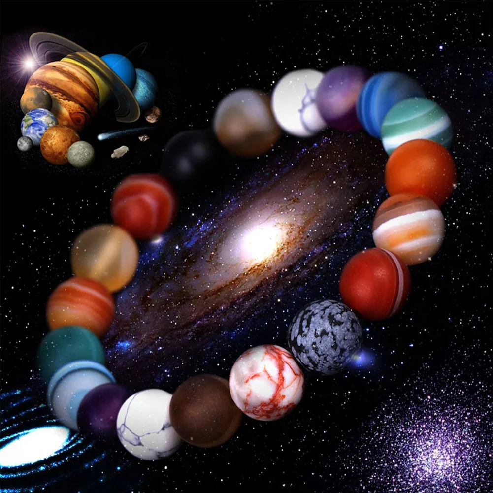 Eight Planets Solar System Galaxy Natural Stone Chakra Universe Bracelets for Men Women Couple Jewelry Drop Shipping
Eight Planets Solar System Galaxy Natural Stone Chakra Universe Bracelets for Men Women Couple Jewelry Drop Shipping