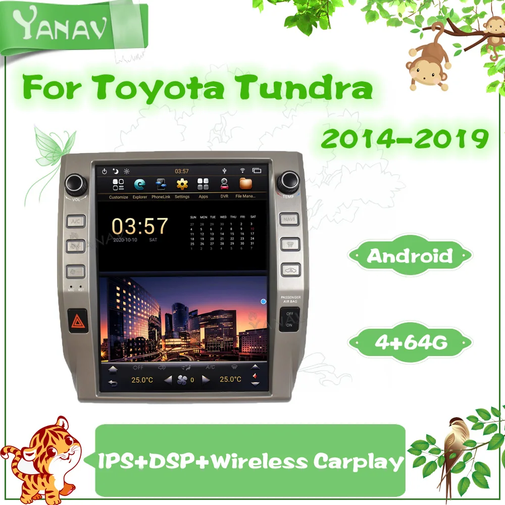 Автомагнитола 2 Din для Toyota Tundra 2014-2019 с GPS-навигацией, магнитофоном и мультимедийным проигрывателем
Автомагнитола 2 Din для Toyota Tundra 2014-2019 с GPS-навигацией, магнитофоном и мультимедийным проигрывателем