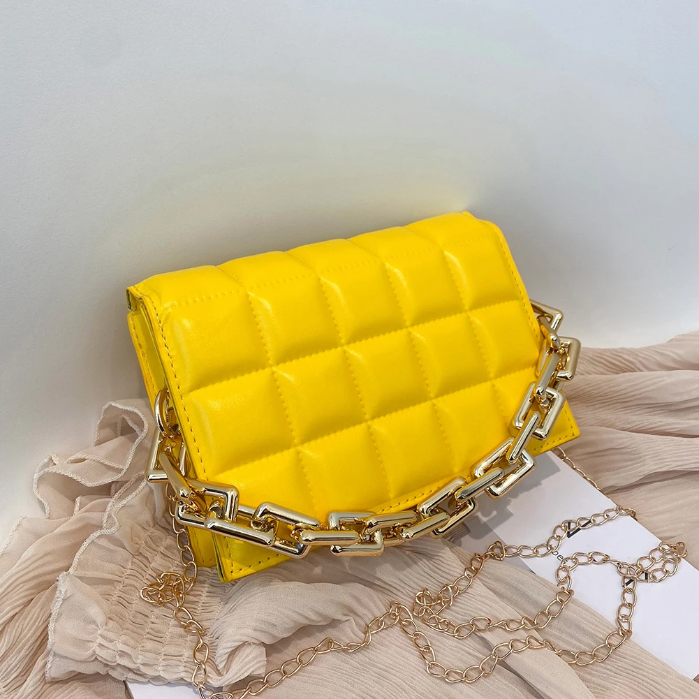 High Quality Lattice Pattern Leather Shoulder Bags for Women 2021 Designer New Thick Chain Retro Female Handbag Crossbody Bag
High Quality Lattice Pattern Leather Shoulder Bags for Women 2021 Designer New Thick Chain Retro Female Handbag Crossbody Bag