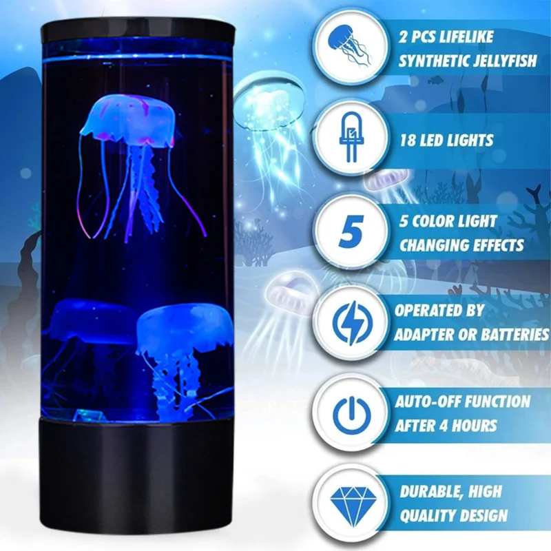The Calm Ocean Simulation Aquarium Cylindrical Fish Tank Light USB Plug-in LED Jellyfish Light Colorful Color Changing D
The Calm Ocean Simulation Aquarium Cylindrical Fish Tank Light USB Plug-in LED Jellyfish Light Colorful Color Changing D