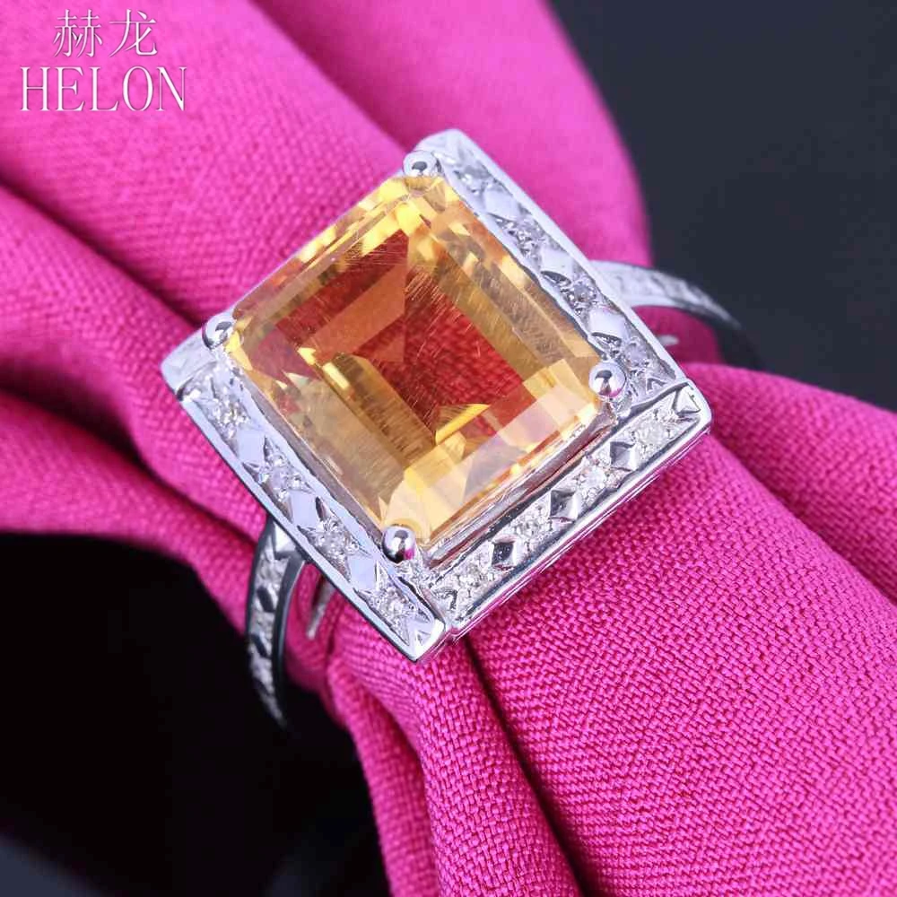 HELON Solid 10K White Gold Flawless Cushion 4.46ct Natural Citrine Diamonds Engagement Wedding Ring Vintage Fine Jewelry Gift
HELON Solid 10K White Gold Flawless Cushion 4.46ct Natural Citrine Diamonds Engagement Wedding Ring Vintage Fine Jewelry Gift