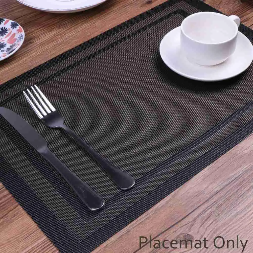 Placemat Modern Elegant PVC Dining Table Mat Cafe Anti-slip Hot Bowl Pad Cup Mat Table Coasters 45cm*30cm
Placemat Modern Elegant PVC Dining Table Mat Cafe Anti-slip Hot Bowl Pad Cup Mat Table Coasters 45cm*30cm