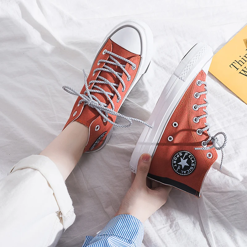 Women's Shoes Summer New High Top Canvas Zapato Classic Casual Lace-Up Vulcanized Calceus Trendy Luminous Chaussure Femme A13
Women's Shoes Summer New High Top Canvas Zapato Classic Casual Lace-Up Vulcanized Calceus Trendy Luminous Chaussure Femme A13