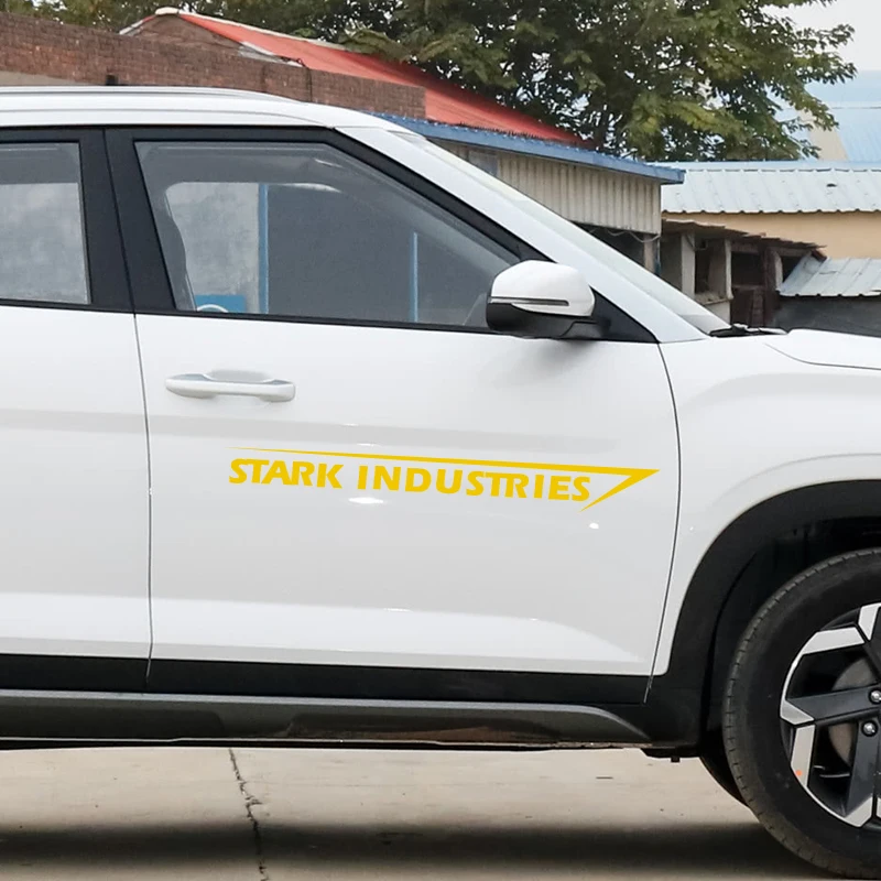 2 шт. автомобиль Стикеры 10*70 см Старк Industries кузова автомобиля в полоску s виниловые