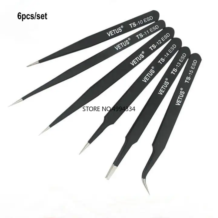 6pcs/set Precision Stainless Steel Anti Static forcep,Tweezer, Tweezers For Lab teaching/Repair Tools
6pcs/set Precision Stainless Steel Anti Static forcep,Tweezer, Tweezers For Lab teaching/Repair Tools
