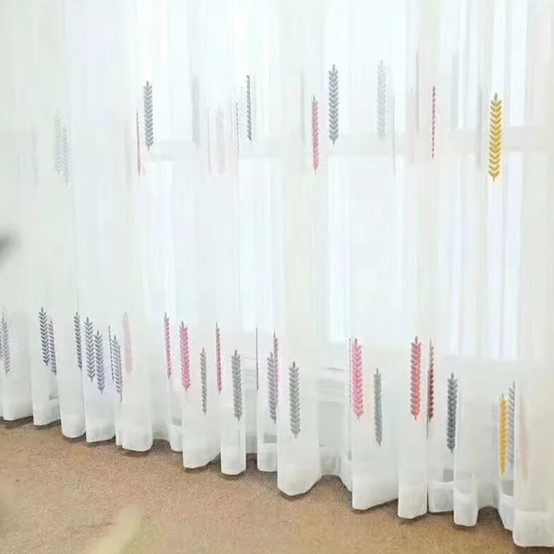 Curtains embroidery flowers pervious ight curtain contracted Tulle in the living room Wheat gauze curtain home kitchen window
Curtains embroidery flowers pervious ight curtain contracted Tulle in the living room Wheat gauze curtain home kitchen window