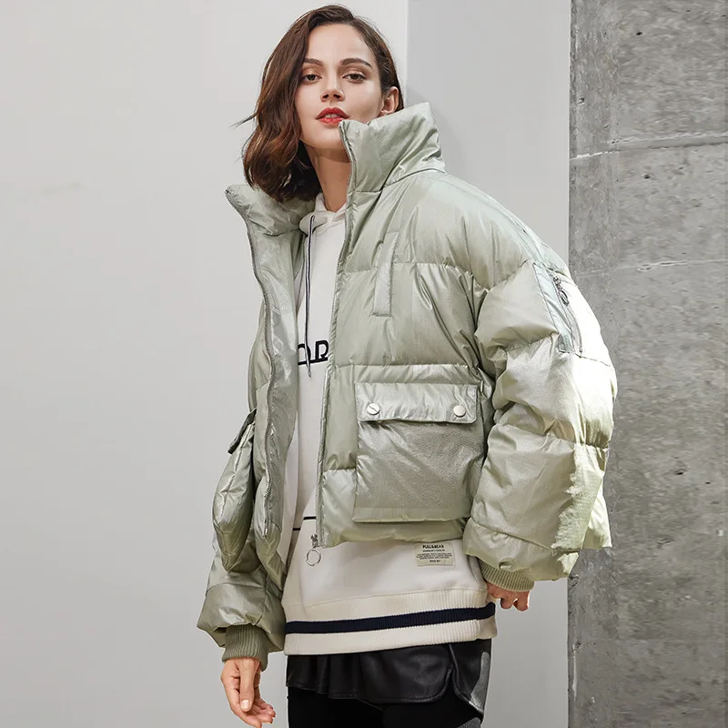 Fitaylor Winter Women Bread Short White Duck Down Parkas Stand Collar Female Windproof Warm Thick Coat Zipper Snow Loose Outwear
Fitaylor Winter Women Bread Short White Duck Down Parkas Stand Collar Female Windproof Warm Thick Coat Zipper Snow Loose Outwear