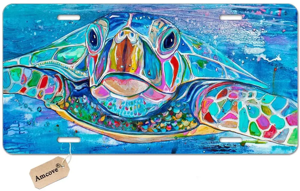 Amcove Sea Turtle License Plate, Seaturtle Decorative Car Front License Plate,Vanity Tag,Metal Car Plate,Aluminum Novelty Licens
Amcove Sea Turtle License Plate, Seaturtle Decorative Car Front License Plate,Vanity Tag,Metal Car Plate,Aluminum Novelty Licens