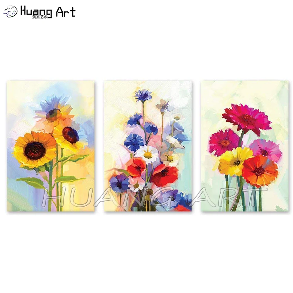 3Pcs Flowers Canvas Wall Art Oil Painting Handmade Colorful Flowers Modern Oil Painting for Home Decor Sunflower Daisy Painting
3Pcs Flowers Canvas Wall Art Oil Painting Handmade Colorful Flowers Modern Oil Painting for Home Decor Sunflower Daisy Painting