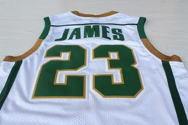 

Irish High School LeBron James #23 Jersey Men's Throwback Jersey,100% Stitched basketball Jersey