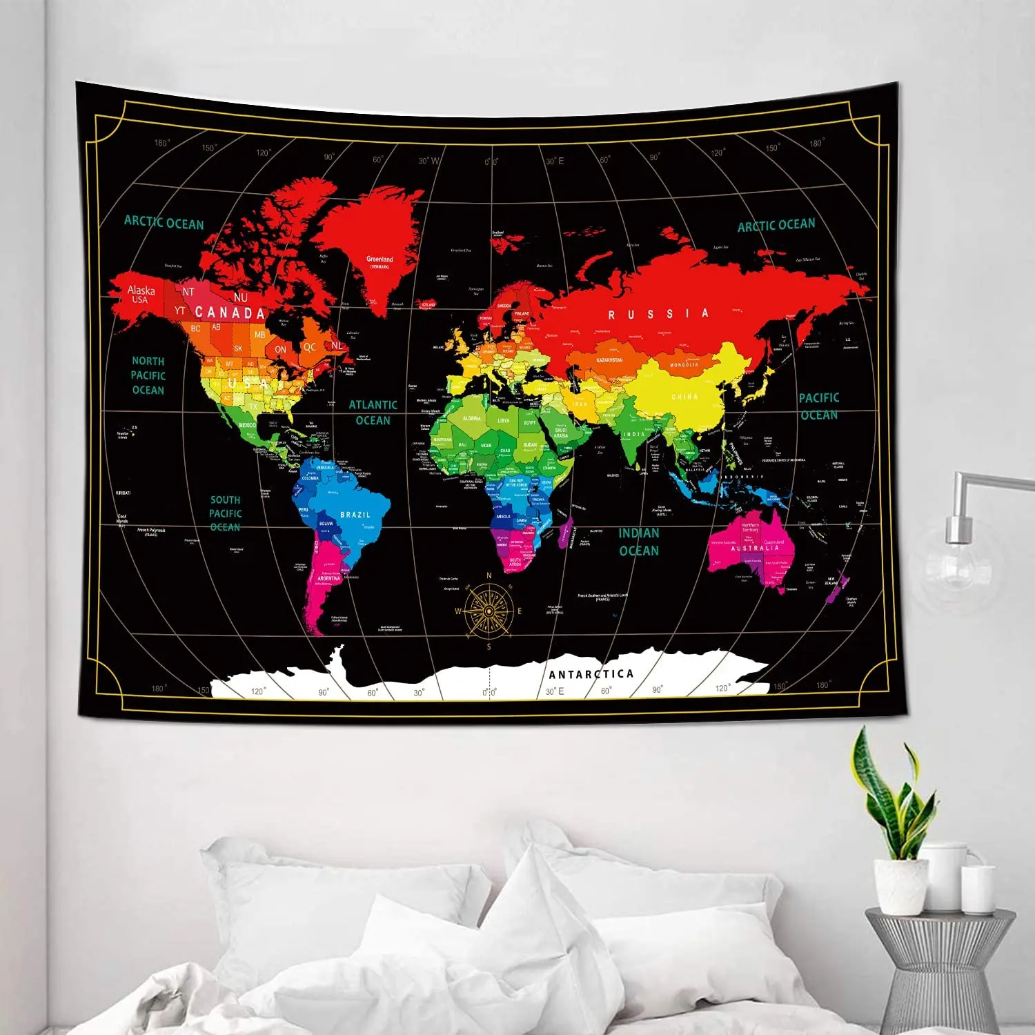 World Map Tapestry High-Definition Map Fabric Wall Hanging Decor Watercolor Map Letter Polyester Table Cover Yoga Beach Towel 
World Map Tapestry High-Definition Map Fabric Wall Hanging Decor Watercolor Map Letter Polyester Table Cover Yoga Beach Towel