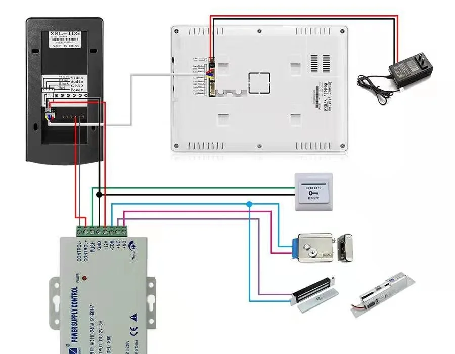 Wired 7" Color Monitor Video Door Phone Video Intercom Doorbell System 1 Monitor 1 RFID Camera Waterproof + Electric Lock
Wired 7" Color Monitor Video Door Phone Video Intercom Doorbell System 1 Monitor 1 RFID Camera Waterproof + Electric Lock