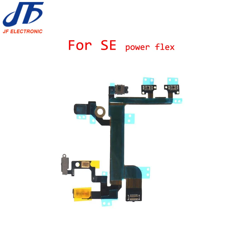 10pcs/lot Power Button Volume and Mute Flex Cable With Metal For iPhone 5 5g 5c 5s SE Replacement Part | Мобильные телефоны и