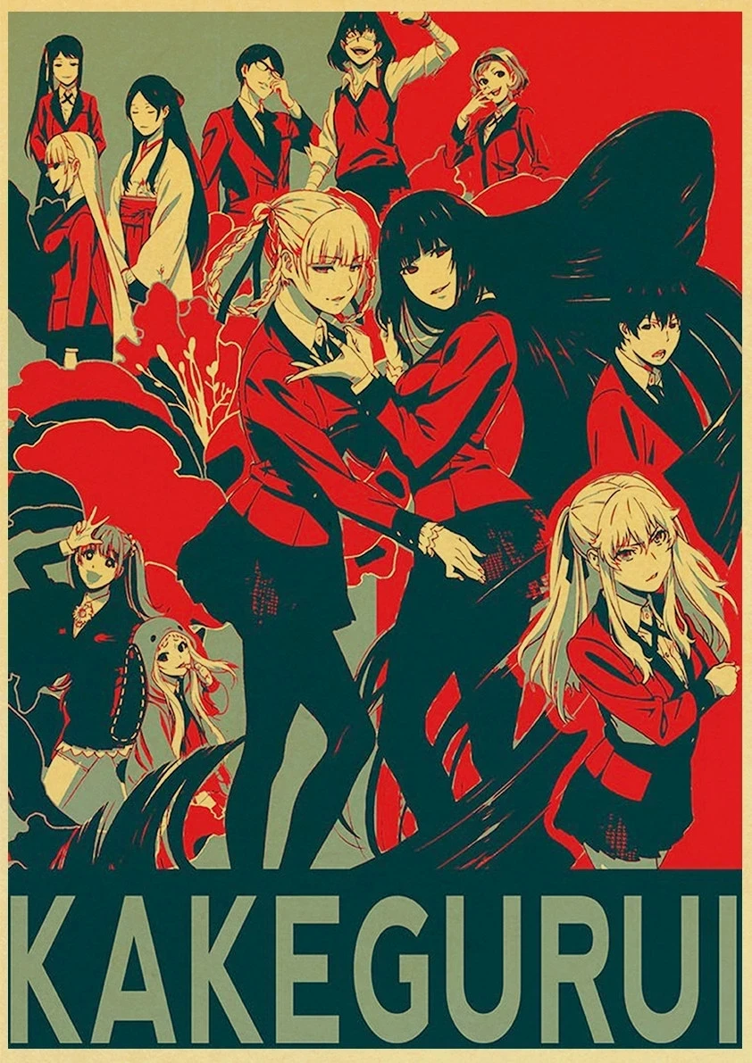 Аниме-постер Kakegurui оригинальный винтажный постер искусство украшение для дома