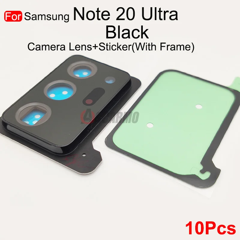 10Pcs Rear Back Camera Lens Glass With Adhesive Lens Frame Cover Sticker For Samsung Galaxy Note 20 Ultra 20U Replacement parts 
10Pcs Rear Back Camera Lens Glass With Adhesive Lens Frame Cover Sticker For Samsung Galaxy Note 20 Ultra 20U Replacement parts