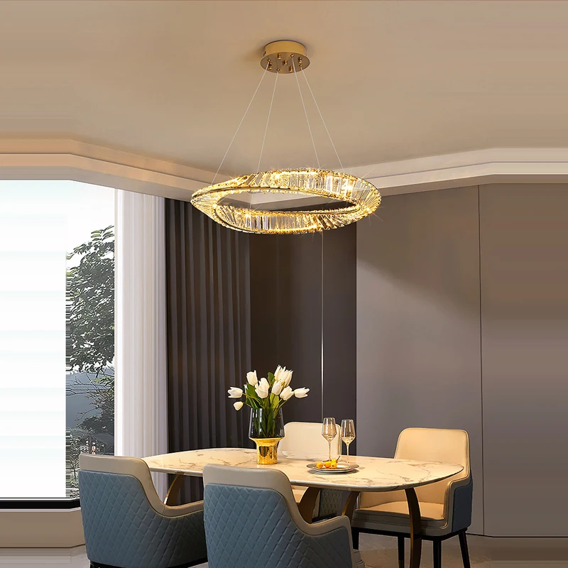 LED Postmodern Gold Silver Dimmable Crystal Lustre Chandelier Lighting Hanging Lamps Suspension Luminaire Lampen For Foyer
LED Postmodern Gold Silver Dimmable Crystal Lustre Chandelier Lighting Hanging Lamps Suspension Luminaire Lampen For Foyer