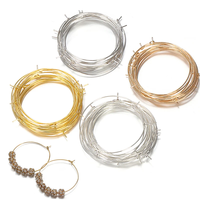 20pcs 20/25/30/35/40mm Metal Hoops Earrings Circle Earwire Findings For Jewelry Making Accessories DIY Women Earrings Supplies
20pcs 20/25/30/35/40mm Metal Hoops Earrings Circle Earwire Findings For Jewelry Making Accessories DIY Women Earrings Supplies