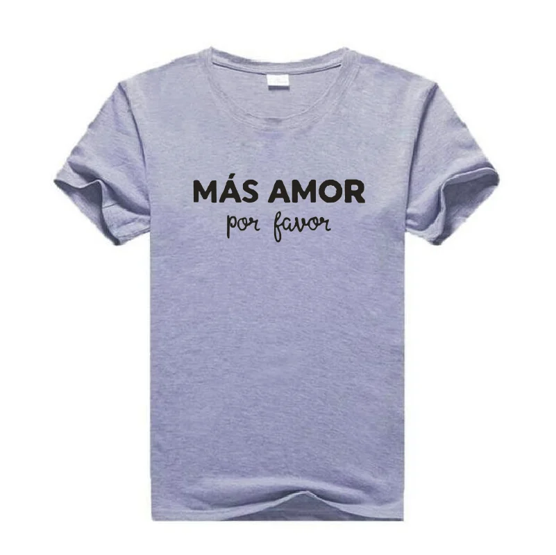 Mas Amor Por Favor Letter Print T-shirt Women's Black White Pink Tee Shirt Femme Summer Casual Harajuku Cotton Plus Size TShirts
Mas Amor Por Favor Letter Print T-shirt Women's Black White Pink Tee Shirt Femme Summer Casual Harajuku Cotton Plus Size TShirts