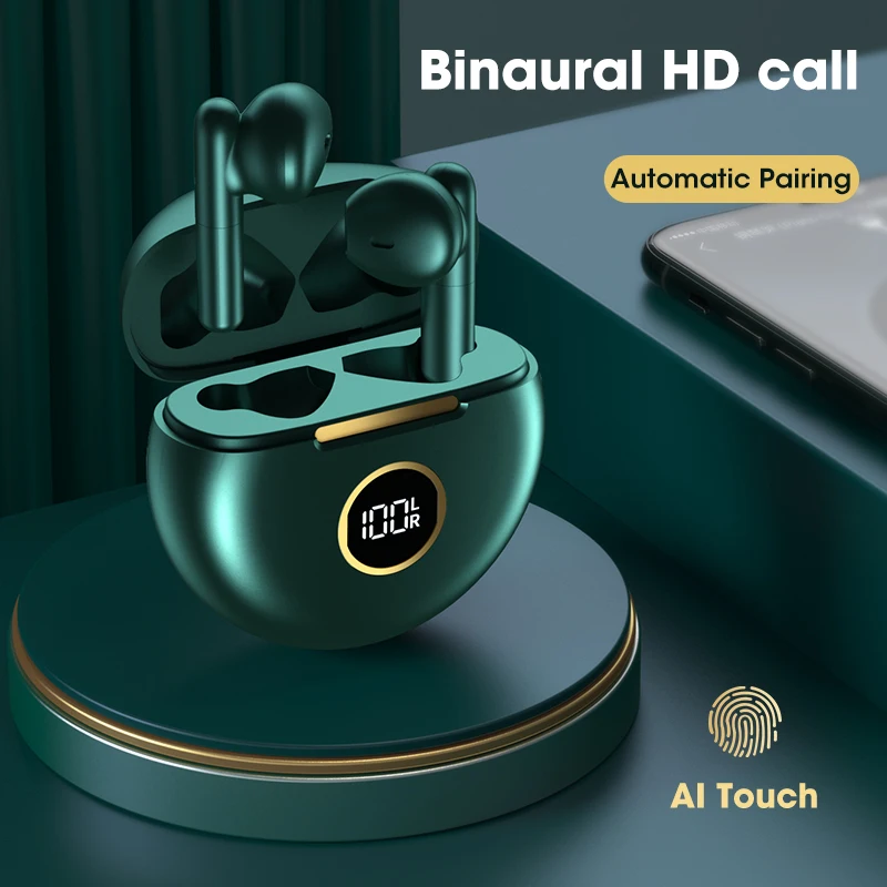 TWS Bluetooth 5.1 Earphones Charging Box Wireless Headphone 9D Stereo Sports Earbuds Fingerprint Touch Headsets With Microphone
TWS Bluetooth 5.1 Earphones Charging Box Wireless Headphone 9D Stereo Sports Earbuds Fingerprint Touch Headsets With Microphone