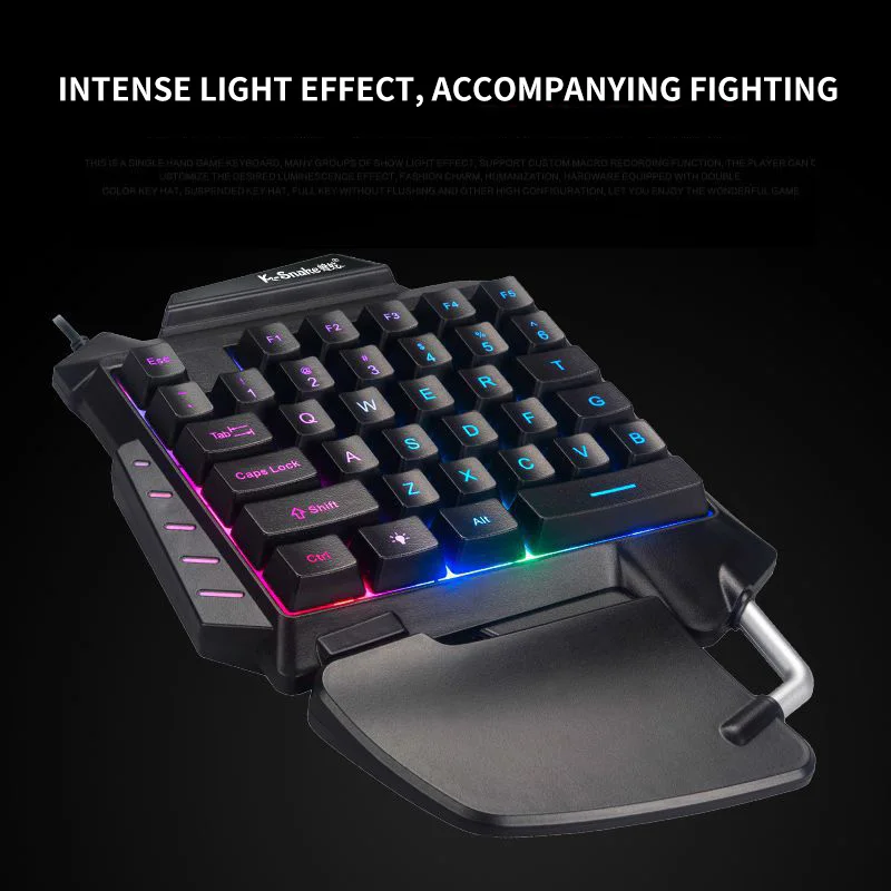 Механическая игровая клавиатура с одной рукой светодиодный ная подсветка