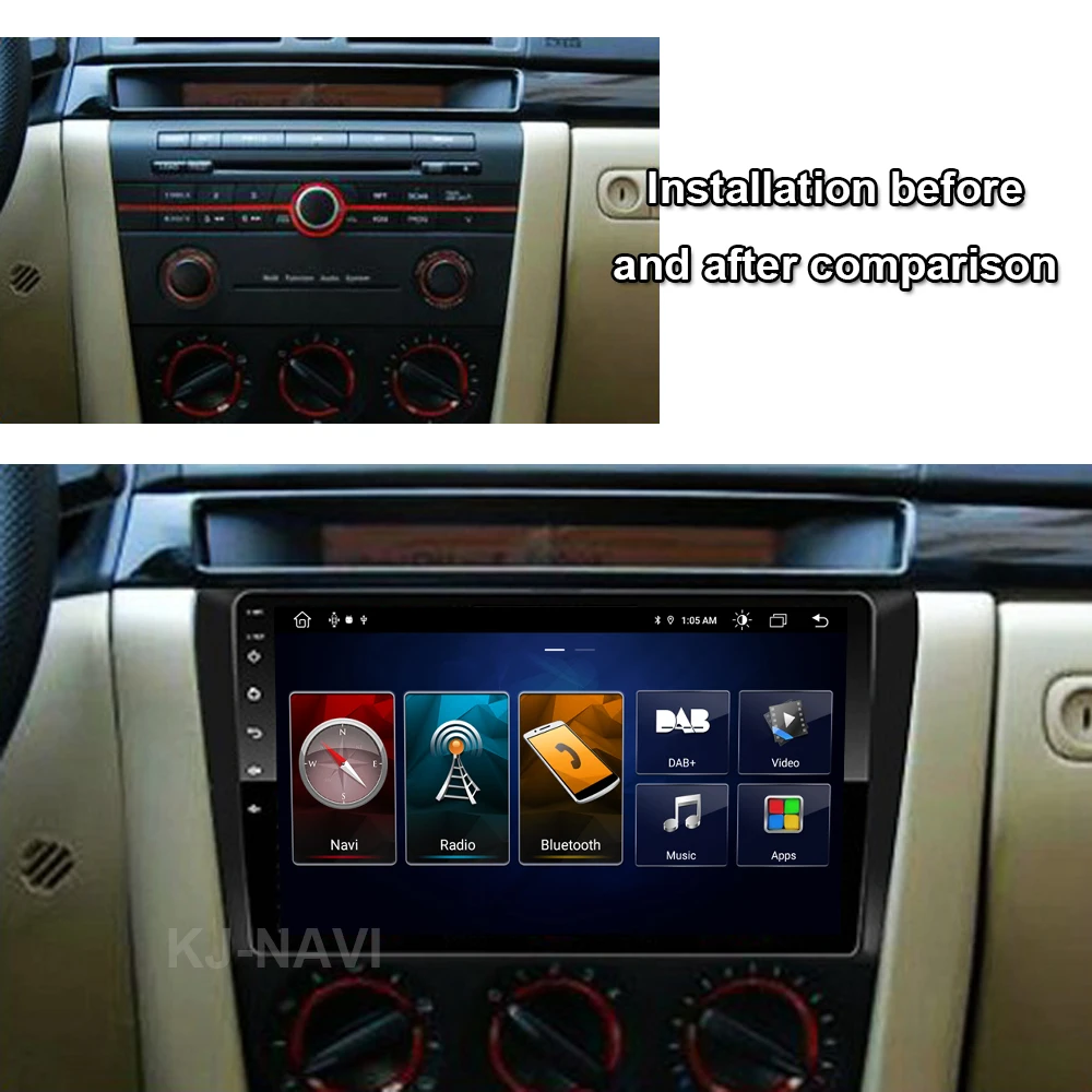 Автомагнитола 6 + 128G Android 11 для Mazda 3 2004-2013 maxx axel Wifi 4G Авто DVD GPS навигация стерео