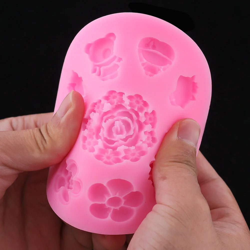 Little Girl Little Flowers Bear Collection Silicone Mold Dessert Fondant Making Tools Cake decoration mould 
Little Girl Little Flowers Bear Collection Silicone Mold Dessert Fondant Making Tools Cake decoration mould