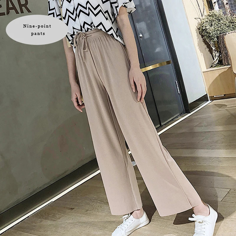 Wide Leg Pants Women Fashion Higt Waist Pleated Ankle Length Loose Pants Female Summer Sweat Casual Pant Solid Color Trousers
Wide Leg Pants Women Fashion Higt Waist Pleated Ankle Length Loose Pants Female Summer Sweat Casual Pant Solid Color Trousers