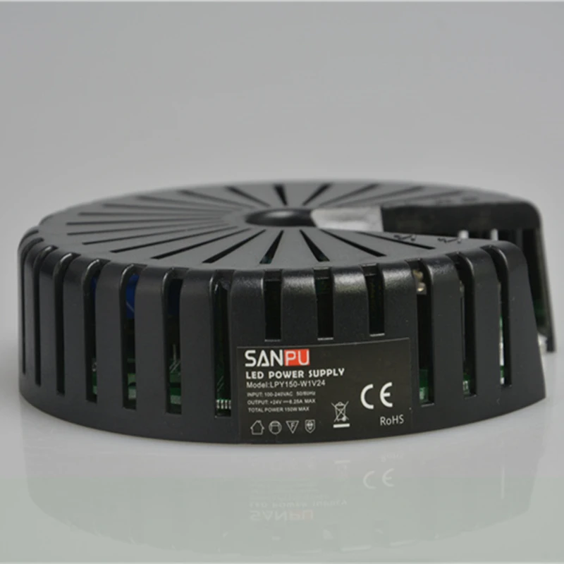 DC 24V 150W Power Supply Unit 6A 24VDC LED Driver AC-DC Lighting Transformer 24 Volt Round Black Aluminum Thin for LEDs
DC 24V 150W Power Supply Unit 6A 24VDC LED Driver AC-DC Lighting Transformer 24 Volt Round Black Aluminum Thin for LEDs