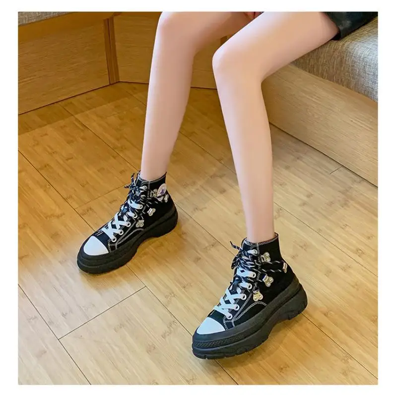 Canvas Shoes Women High Top Sneakers Platform Black Shoes 2021 Spring New Female Canvas Ankle Shoes Sneakers for Women Winter
Canvas Shoes Women High Top Sneakers Platform Black Shoes 2021 Spring New Female Canvas Ankle Shoes Sneakers for Women Winter