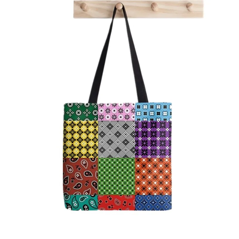 2021 Shopper Bandana Patchwork Retro Print Tote Bag women Harajuku shopper handbag girl Shoulder shopping bag Lady Canvas Bag
2021 Shopper Bandana Patchwork Retro Print Tote Bag women Harajuku shopper handbag girl Shoulder shopping bag Lady Canvas Bag