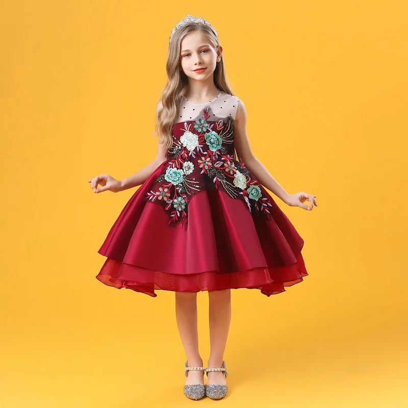 Girls Dress Embroidered Dress Bow Lovely Dress Fluffy Silk Princess Dress Party Performance Dress Black Ball Gown Party Dress
Girls Dress Embroidered Dress Bow Lovely Dress Fluffy Silk Princess Dress Party Performance Dress Black Ball Gown Party Dress
