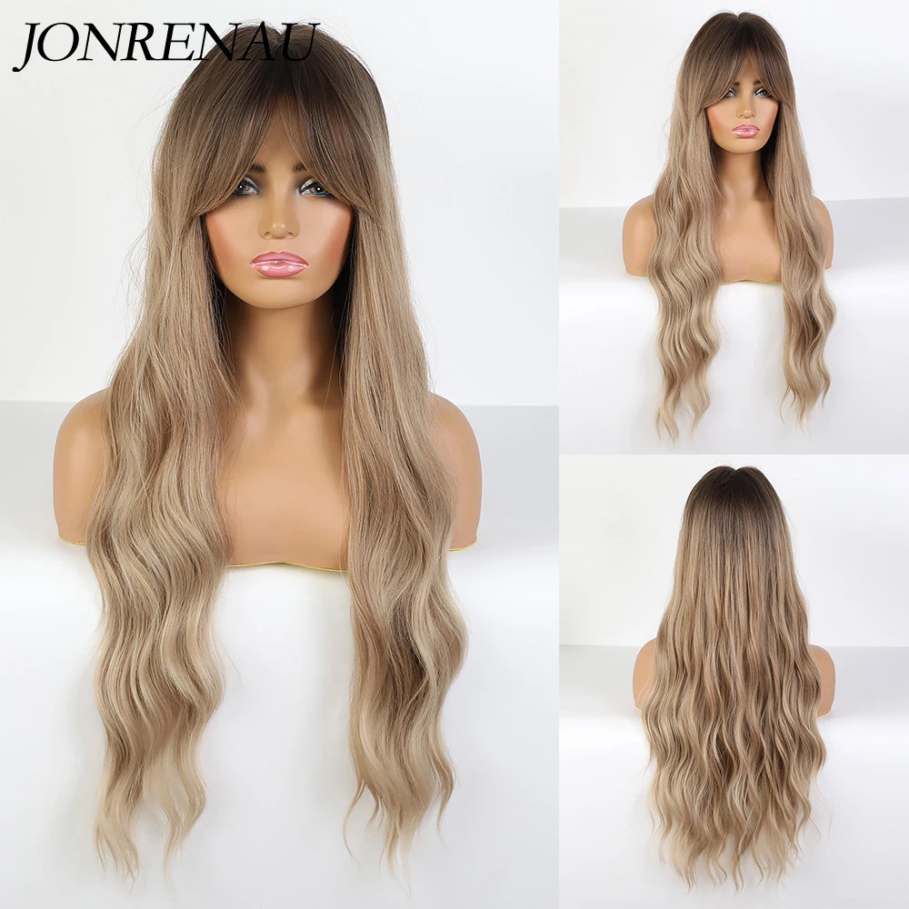 JONRENAU Long Wavy Ombre Dark Black Brown to Blonde Synthetic Wigs for Women Natural Hair Party Daily Use Cosplay Wig
JONRENAU Long Wavy Ombre Dark Black Brown to Blonde Synthetic Wigs for Women Natural Hair Party Daily Use Cosplay Wig