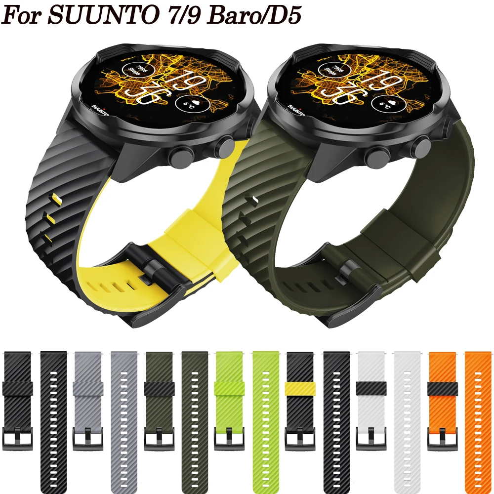 Силиконовый ремешок для смарт-часов шириной 24 мм для SUUNTO 7 9 Band Sport Easyfit repalцементный браслет для Suunto Spartan/9 Baro
Силиконовый ремешок для смарт-часов шириной 24 мм для SUUNTO 7 9 Band Sport Easyfit repalцементный браслет для Suunto Spartan/9 Baro