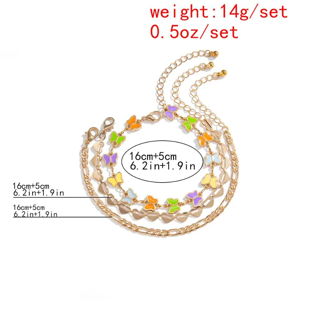 Salircon 3pcs/set Charm Butterfly Bracelet Muti Layered Gold Color Heart Bohamia Bracelet For Women Wrist Jewelry Gift 2020 New
Salircon 3pcs/set Charm Butterfly Bracelet Muti Layered Gold Color Heart Bohamia Bracelet For Women Wrist Jewelry Gift 2020 New