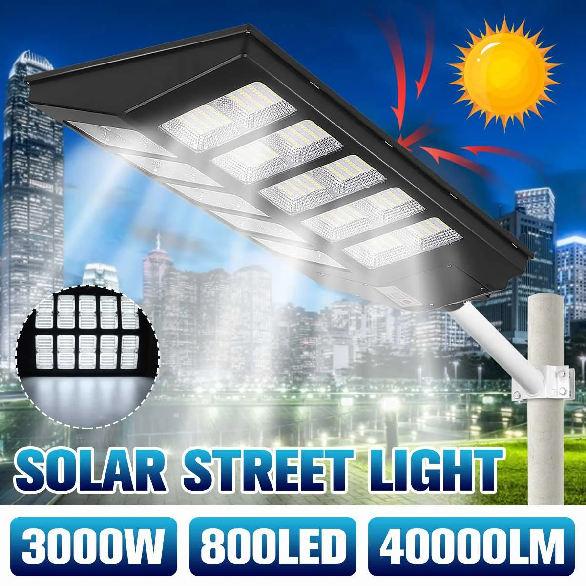 3000W 2000W 1000W Solar Street Light New Solar Motion Sensor Light Led Solar Lamp Outdoor Lighting Waterproof Garden Light
3000W 2000W 1000W Solar Street Light New Solar Motion Sensor Light Led Solar Lamp Outdoor Lighting Waterproof Garden Light