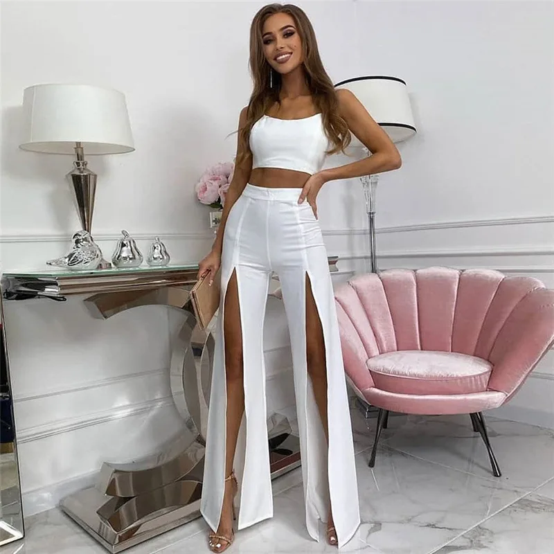 Autumn Winter Fashion Slit Long Wide Leg Pants High Waist Slim Casual Pu Length Trousers White Loose Office Lady Streetwear Pant
Autumn Winter Fashion Slit Long Wide Leg Pants High Waist Slim Casual Pu Length Trousers White Loose Office Lady Streetwear Pant