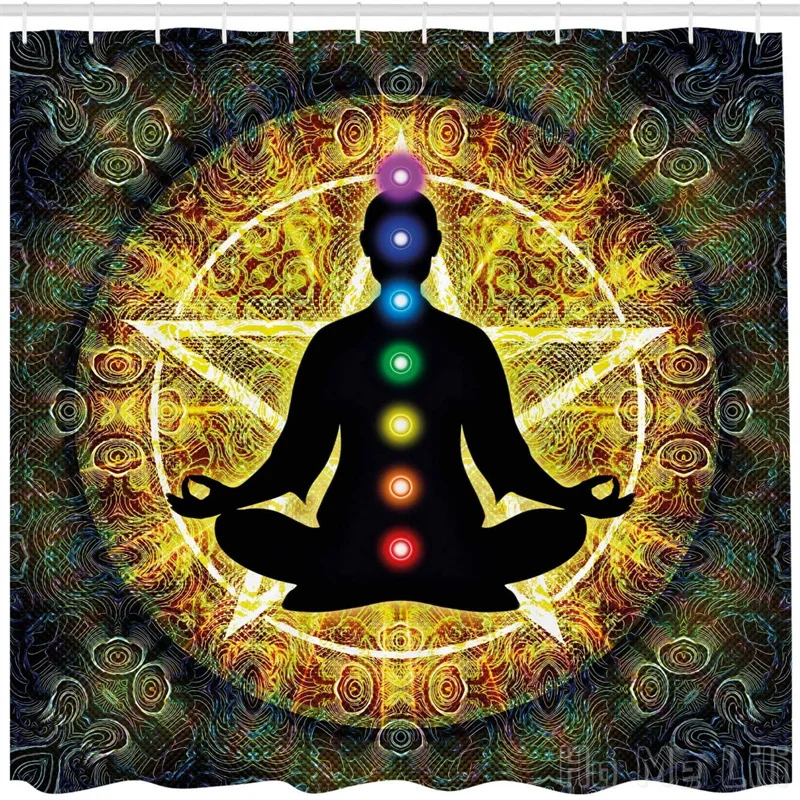 Colorful By Ho Me Lili Shower Curtain Silhouette Of Meditating Body Vital Energy Point Reflections And Pentagram Bathroom Decor
Colorful By Ho Me Lili Shower Curtain Silhouette Of Meditating Body Vital Energy Point Reflections And Pentagram Bathroom Decor