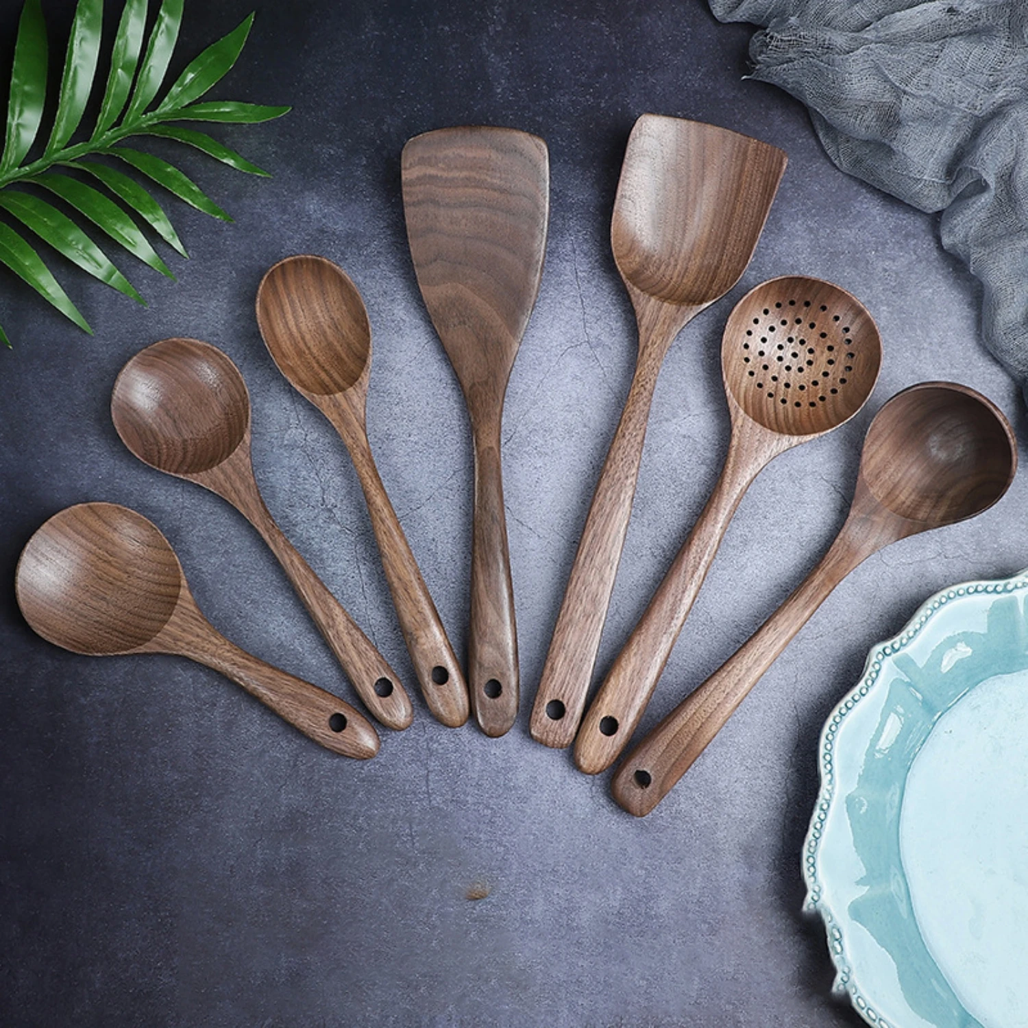 New Black Walnut Spoon Cooking Hand Polished Non-stick Pan With Wooden Rice Spoon Spatula Slotted Spoon Seasoning Spoon
New Black Walnut Spoon Cooking Hand Polished Non-stick Pan With Wooden Rice Spoon Spatula Slotted Spoon Seasoning Spoon