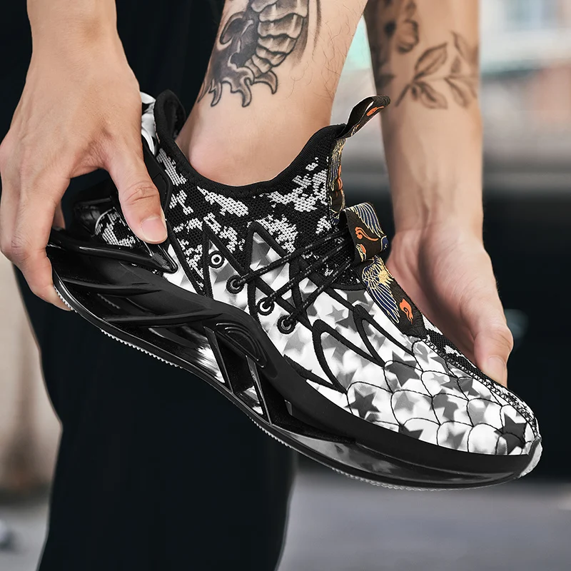Men's Sports Shoes 2021 Blade High Elastic Bottom Mesh Lightweight Breathable Fashion Casual Shoes Outdoor Fitness Running Shoes
Men's Sports Shoes 2021 Blade High Elastic Bottom Mesh Lightweight Breathable Fashion Casual Shoes Outdoor Fitness Running Shoes