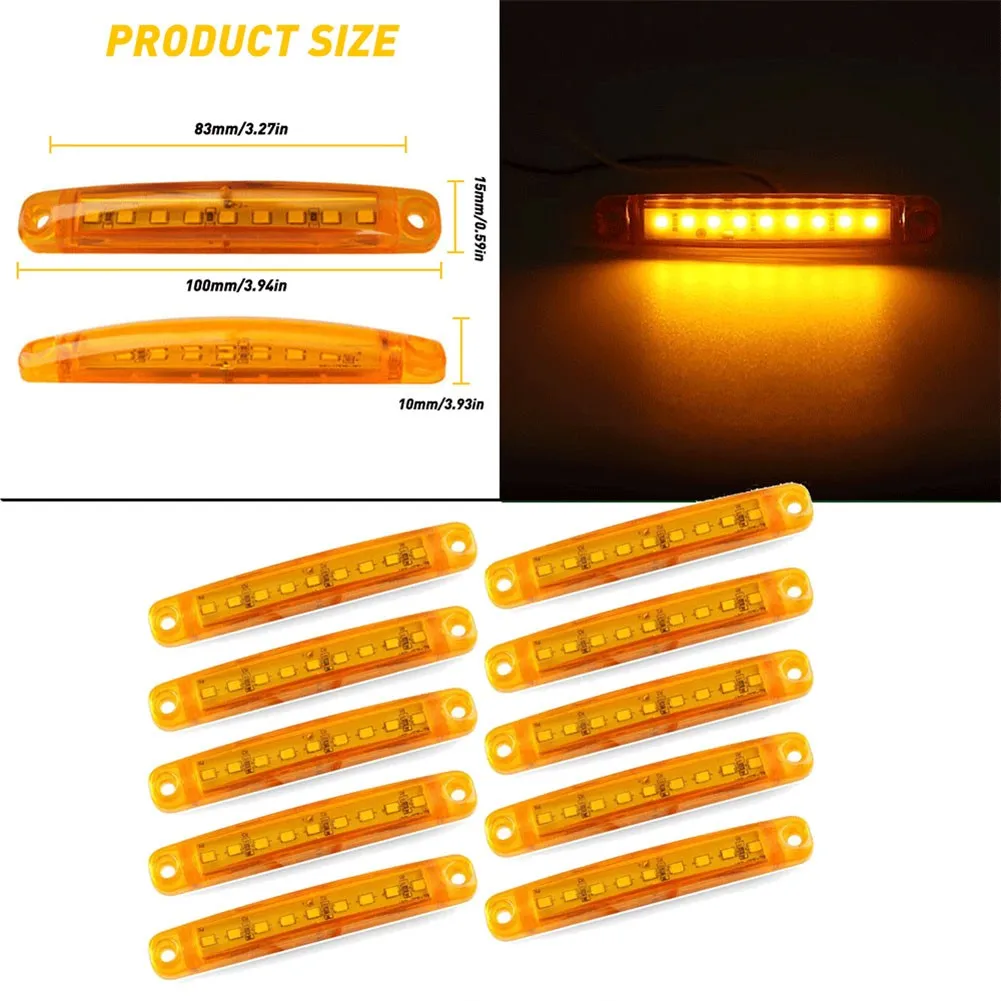 10X Yellow LED Side Marker Lamp Clearance Light Indicator Trailer Truck Caravan Waterproof Clearance Lamp Indicator Fits For Car
10X Yellow LED Side Marker Lamp Clearance Light Indicator Trailer Truck Caravan Waterproof Clearance Lamp Indicator Fits For Car