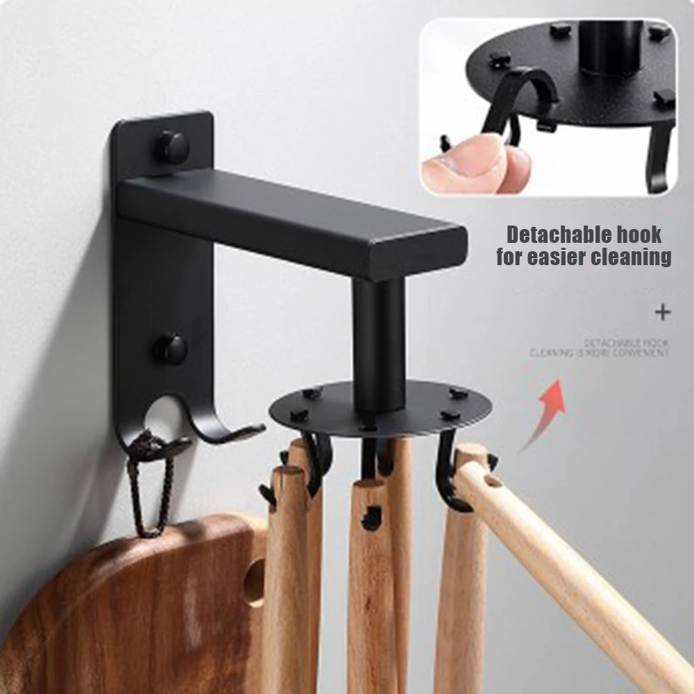 Adjustable Rotating Hook Wall-mounted Utensils Hanger Space-Saving Kitchen Rack Wall Hooks for Spoon Cutting Board Towel Pot Pan
Adjustable Rotating Hook Wall-mounted Utensils Hanger Space-Saving Kitchen Rack Wall Hooks for Spoon Cutting Board Towel Pot Pan